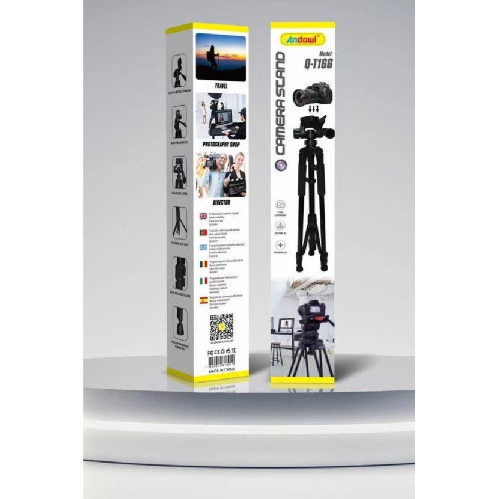 Trade Shop - Treppiede Regolabile Video Foto Pieghevole Antiscivolo Supporto Fotocamera Q-t166 -