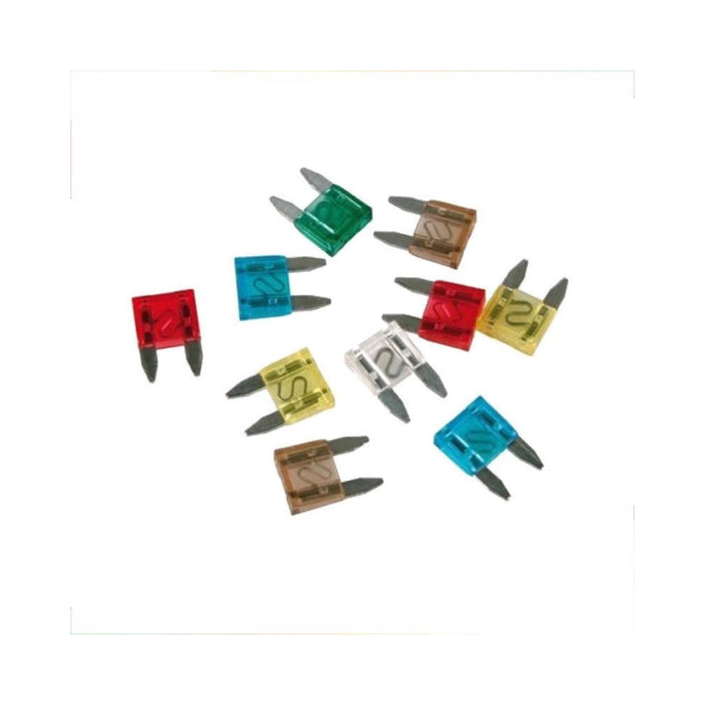 Trade Shop - Kit 100 Fusibili Mini Lamellari Assortiti Mini Fusibili Auto Camper Barca In Box -