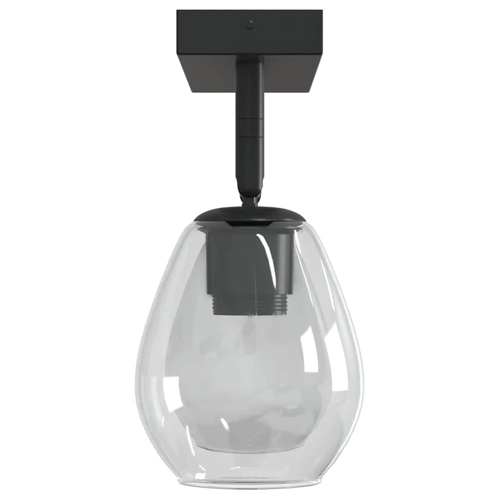 Faretto da soffitto moderno girevole 33 x 13 x 26 cm in vetro nero 02_0058434