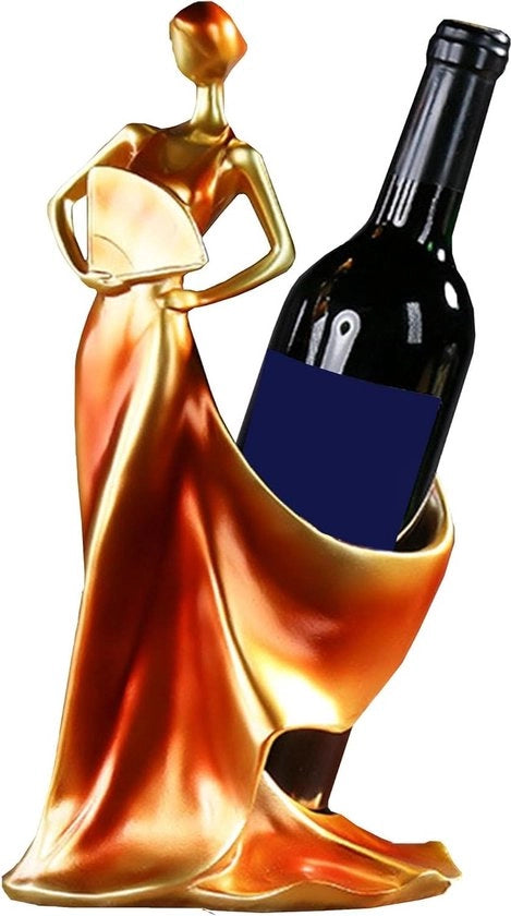 Wijnhouder per Fiasco - Wijnrek per Aria e Tavolo - Decorazione per Tavola da Pranzo - Ornamento per Tavola - Supporto per Fiasco di Vino - Supporto per Display Plank - Organizzatore per Bar da Cucina - Regali per Amici di Natale