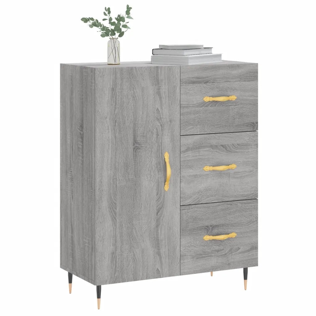 Credenza Grigio Sonoma 69,5x34x90 cm in Legno Multistrato 827898