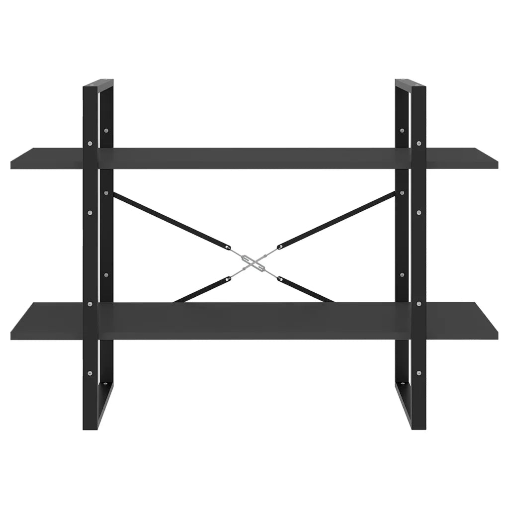 Libreria a 2 Ripiani Grigia 100x30x70 cm in Truciolato cod mxl 16659