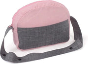 Accessori per bambole con vestitino lavabile - Accessori per bambole, tessuto a righe grigio-rosa