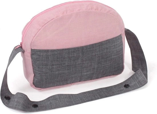 Accessori per bambole con vestitino lavabile - Accessori per bambole, tessuto a righe grigio-rosa