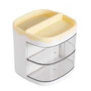 Trade Shop - Organizer Giallo Con Cassetti Organizzatore Scrivania Penne Trucco Cancelleria -