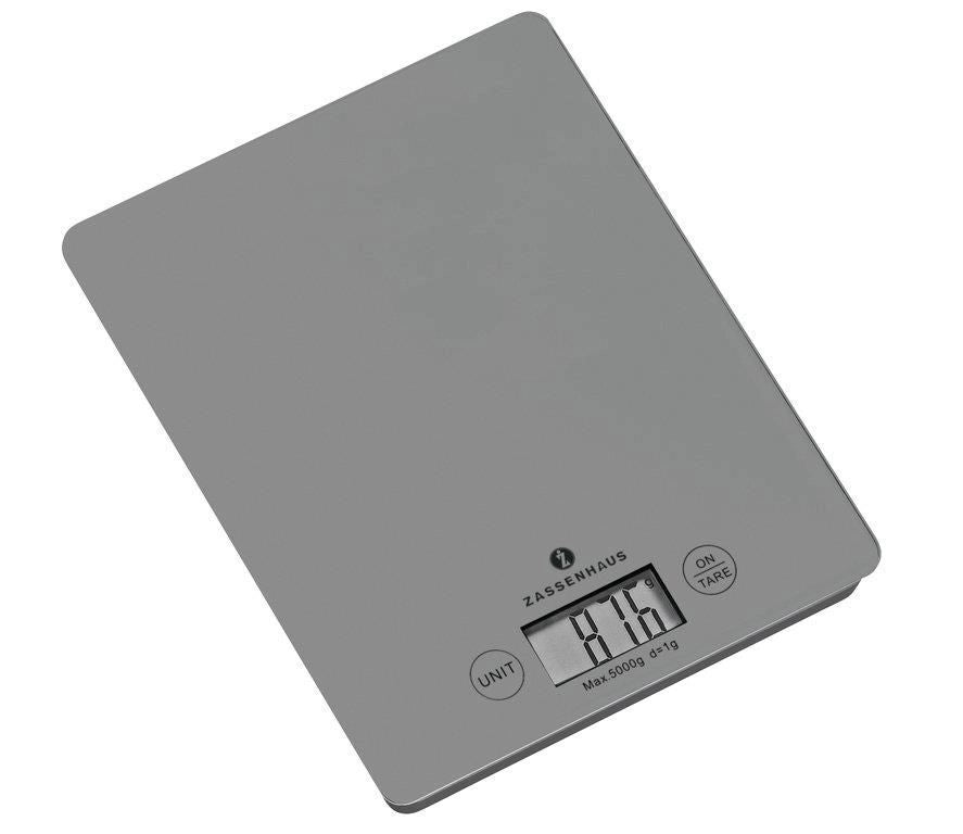 Zassenhaus Balance Grigio Superficie piana Rettangolo Bilancia da cucina elettronica
