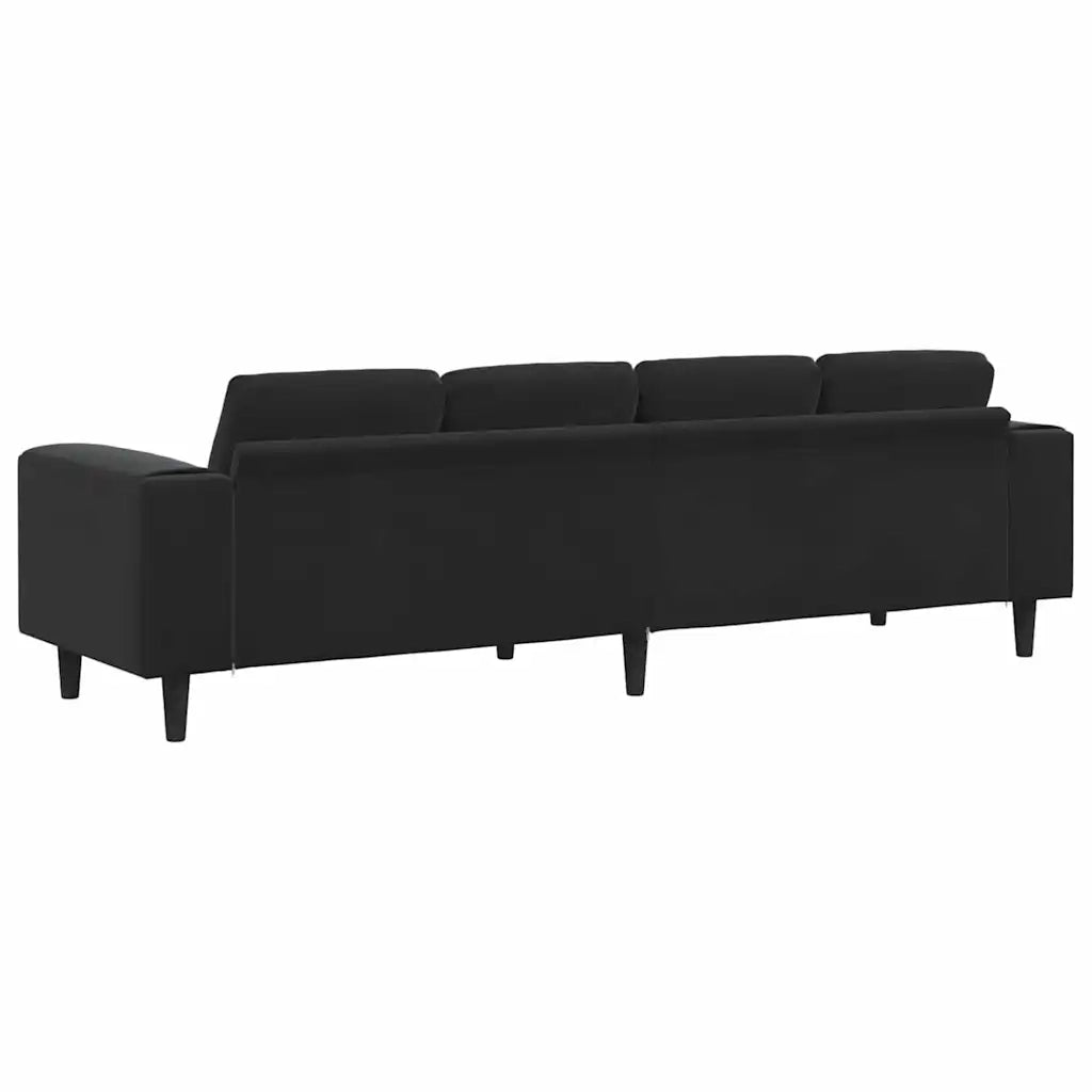 Divano per Soggiorno Nero 250 x 77 x 76 cm 3335096