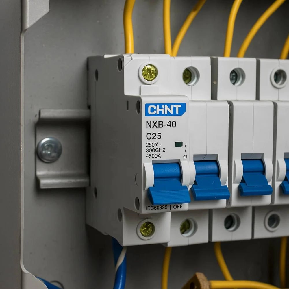 Chint 817019 interruttore magnetotermico nxb‑40 1p+n curva c 25a 4,5 ka