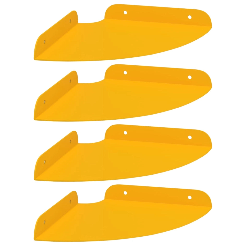 Mensola sospesa 4 pcs Giallo senape 18 x 18 x 2 cm 8004093