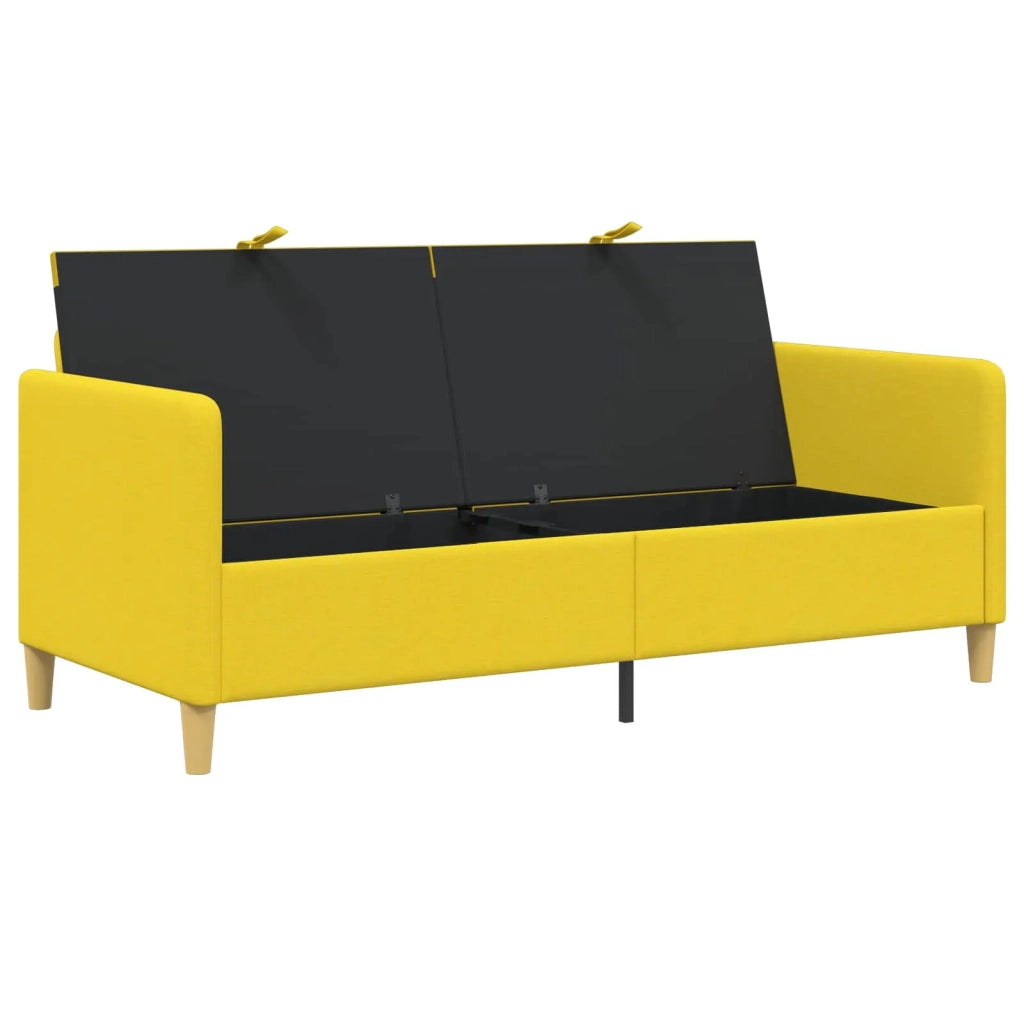 Divano con Storage Giallo Chiaro 172 x 78 x 87 cm Poliestere 42036957