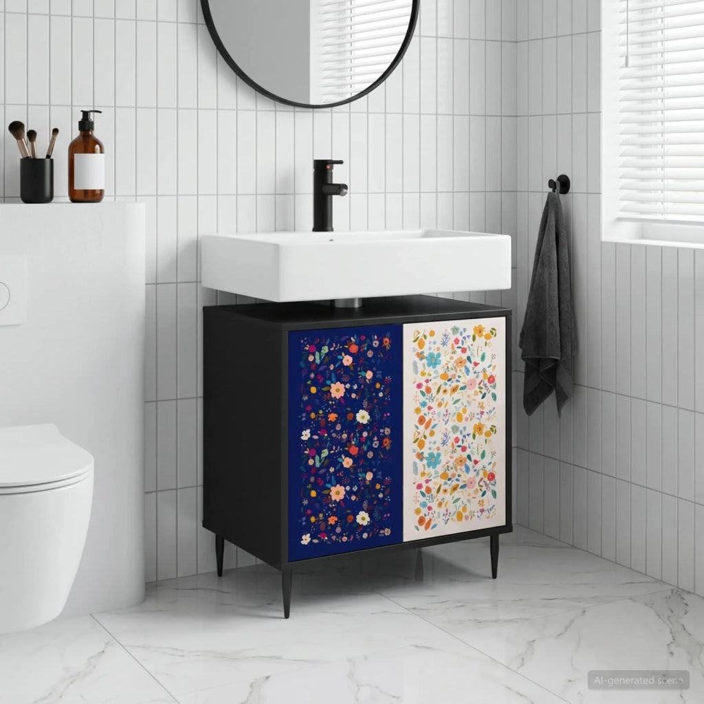 Mobile da Bagno MAINZ Rovere Nero 60 x 40 x 61 cm 8007424