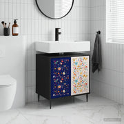 Mobile da Bagno MAINZ Rovere Nero 60 x 40 x 61 cm 8007424
