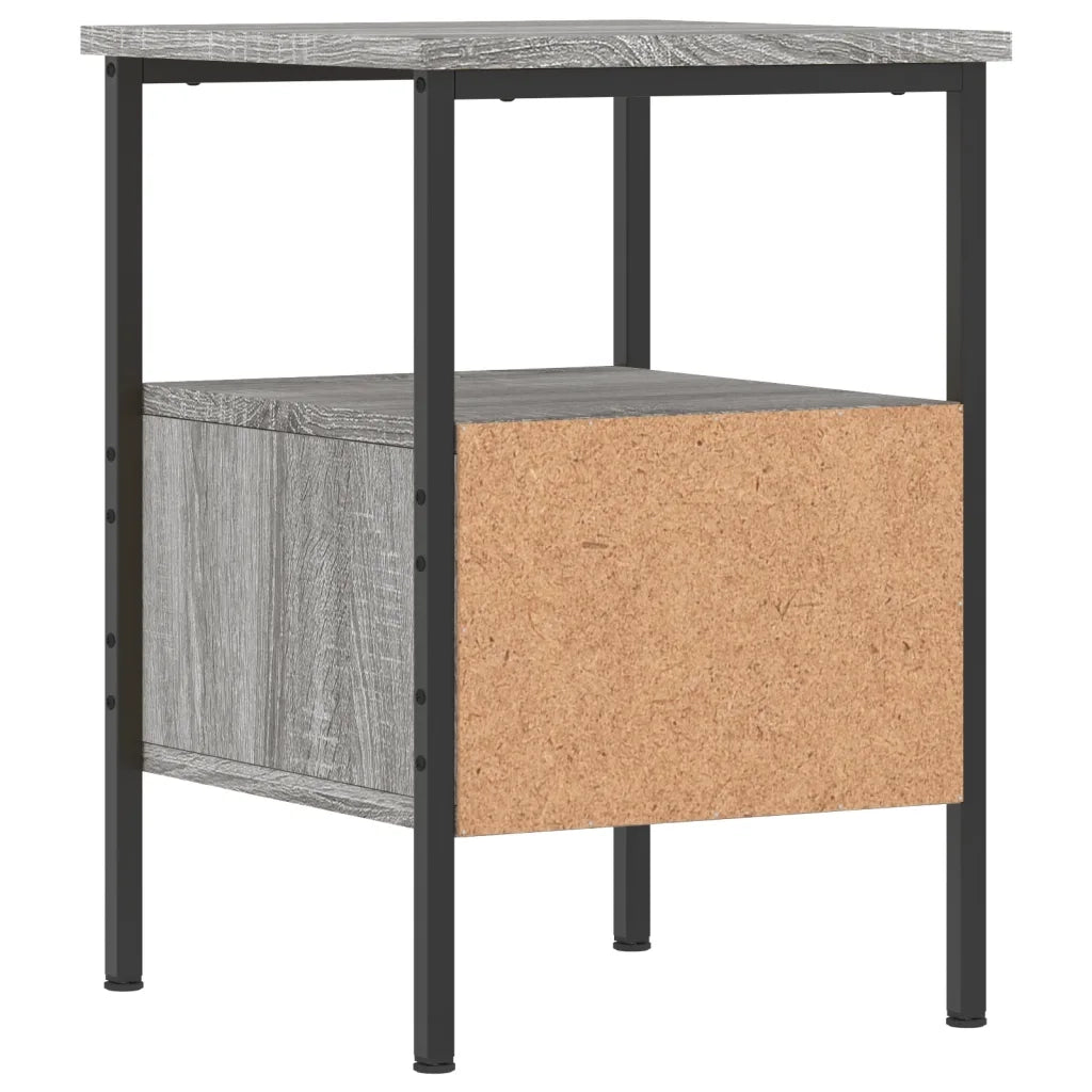 Comodini 2pz Grigio Sonoma 34x36x50 cm in Legno Multistrato 826050