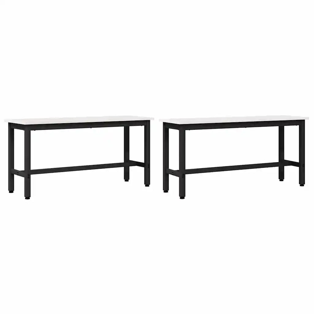 Panchina da pranzo 2 pz Bianco 100 x 32,5 x 49 cm CFW7809597