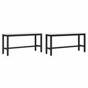 Panchina da pranzo 2 pz Bianco 100 x 32,5 x 49 cm CFW7809597