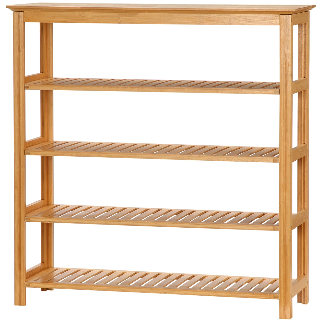 Scarpiere con scaffali in bamb¨´ ¨C zephmum ¨C 4 ante, naturale, 60x40x138 cm