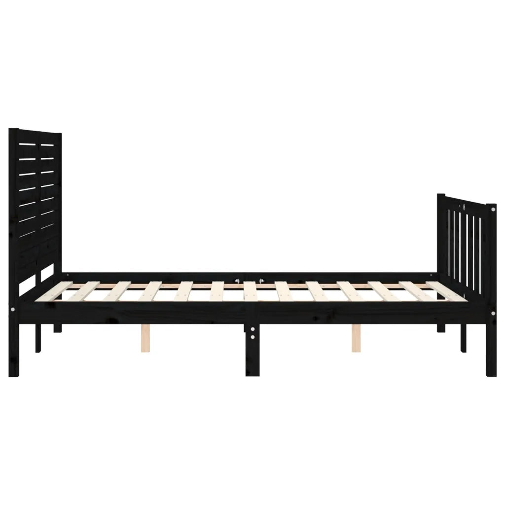 Giroletto con Testiera Nero Double in Legno Massello 3193185