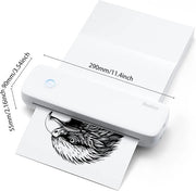 Stampante a inchiostro termico - Tutti in uno - Connesso via USB al computer - Con app - Adatto per diversi formati di carta - Bianco