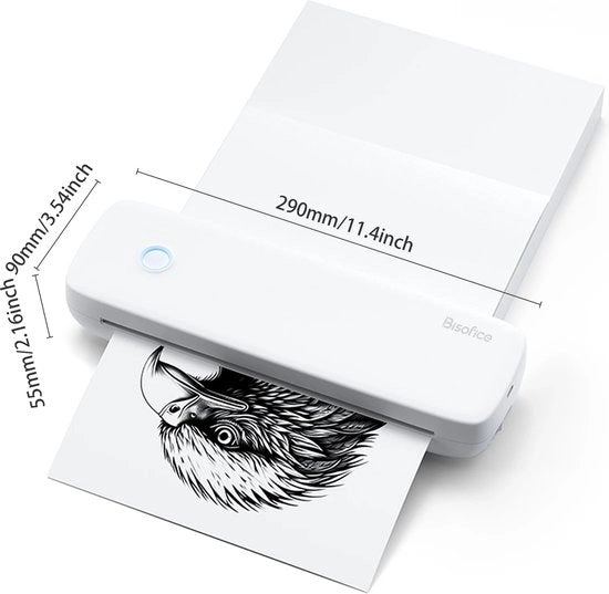 Stampante a inchiostro termico - Tutti in uno - Connesso via USB al computer - Con app - Adatto per diversi formati di carta - Bianco