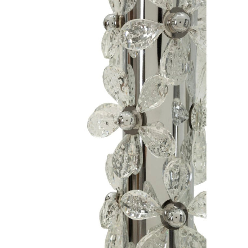 Lampadelle A Da Terra Silver Flower cm ø 45x157