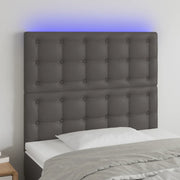 Testiera a LED-Testata con LED Grigio 100x5x118/128cm in Similpelle 398586