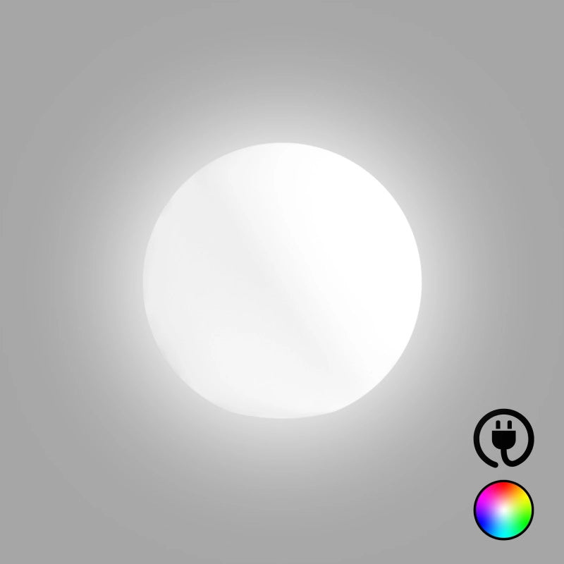 Lampada sfera di design Ø50 in polimero luce multicolor per interno ed esterno - Made in Italy - Monacis