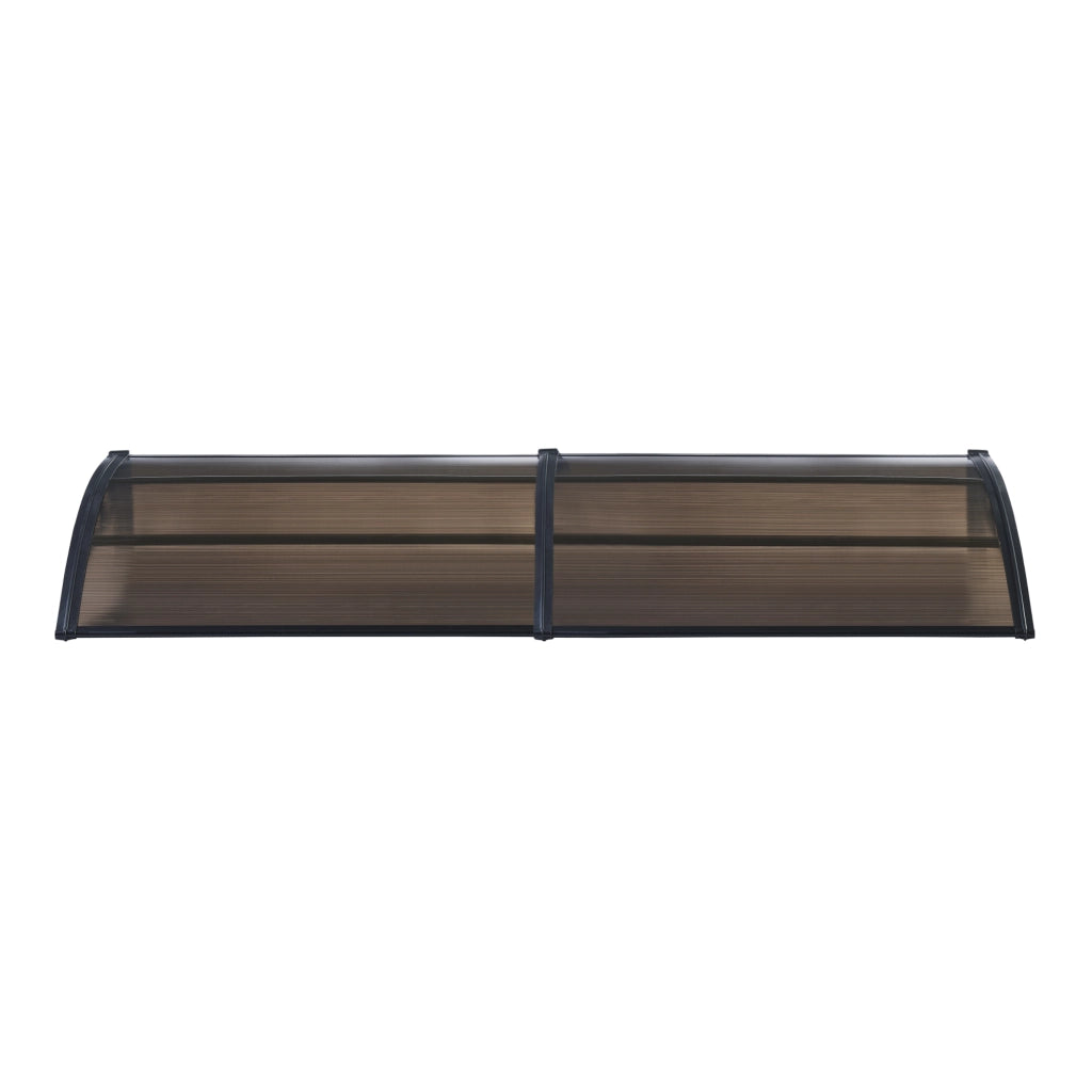 Pensilina per Ingresso Mellerud in Policarbonato 240 x 80 cm Marrone / Nero [en.casa]