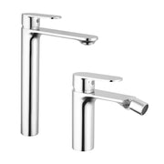 Coppia miscelatori lavabo alto bidet senza scarico cromato | Kerry
