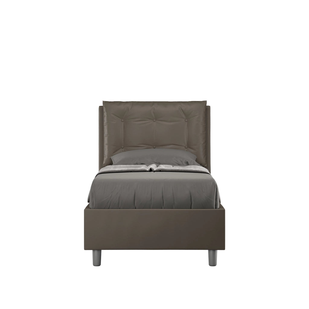 Letto Singolo 80x210 cm con Rete Annalisa Cappuccino