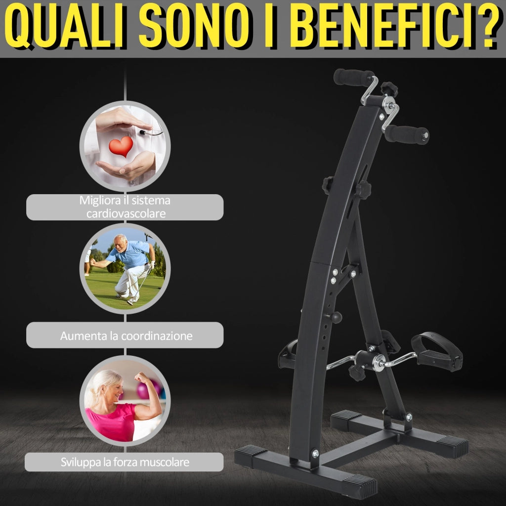 EasyComfort Pedaliera Braccia e Gambe da Divano o Poltrona con Schermo LED, Altezza e Intensità Regolabile, Nero, 40x42.5x100cm