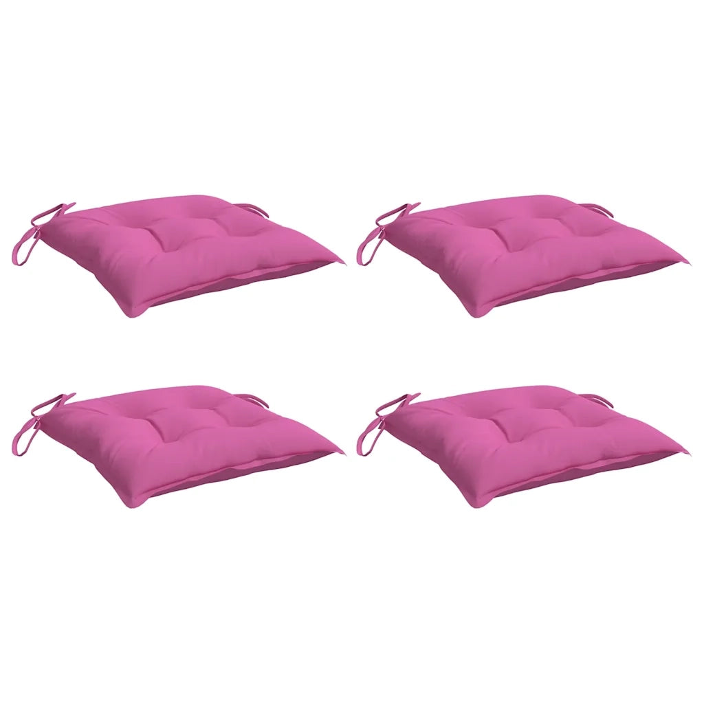 Cuscini per Sedia 4 pz | Cuscini per sedie Rosa 50x50x7 cm in Tessuto Oxford