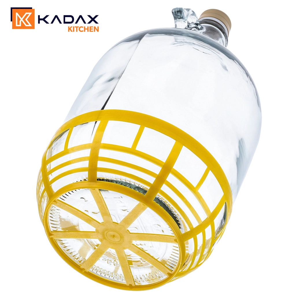 Bottiglia di vino KADAX 5L Palloncino Signora in un Cestino Bottiglia di vino 2 pezzi + Tappo
