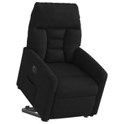 Poltrona Alzapersona Reclinabile Elettrica Nera in Microfibra 3303104