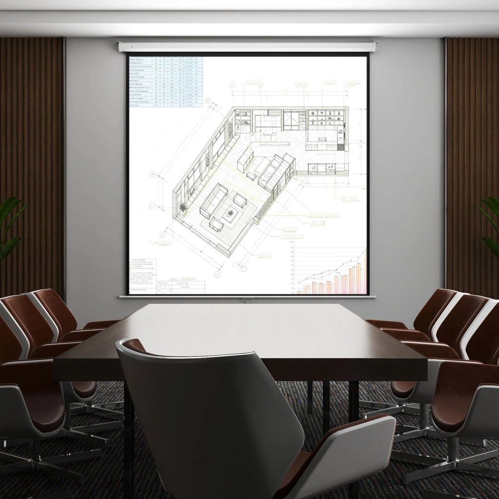 Schermo per Proiettore 120" Formato 1:1, Angolo di 160¡ã e Montaggio a Soffitto o Parete