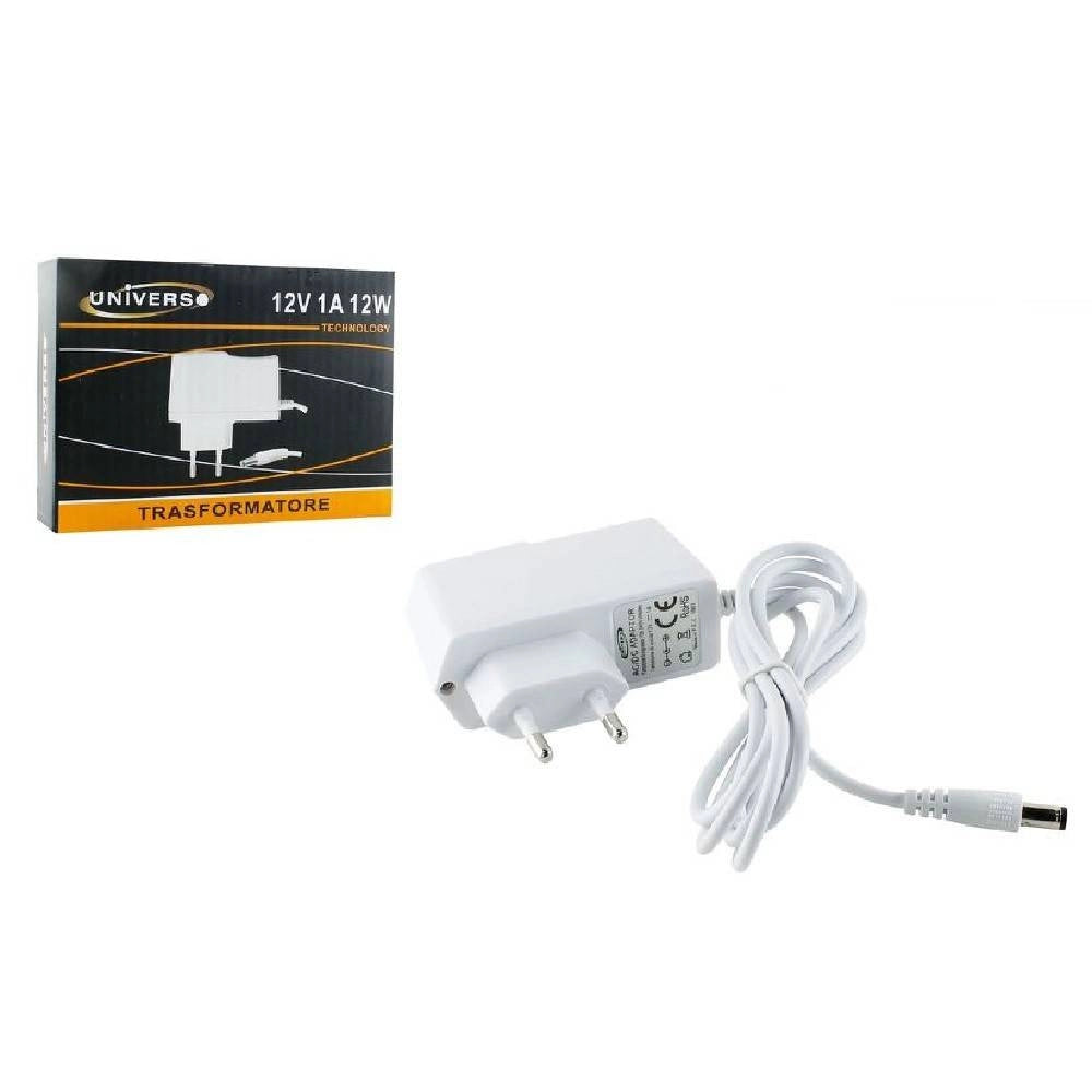 Trade Shop - Alimentatore Universale 12v 1a Trasformatore Telecamere Videosorveglianza S-1ab -