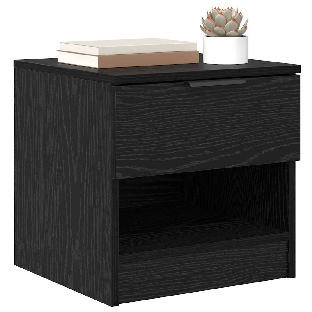 Armadietto per letto 2 pcs Rovere Nero 40 x 39 x 40cm