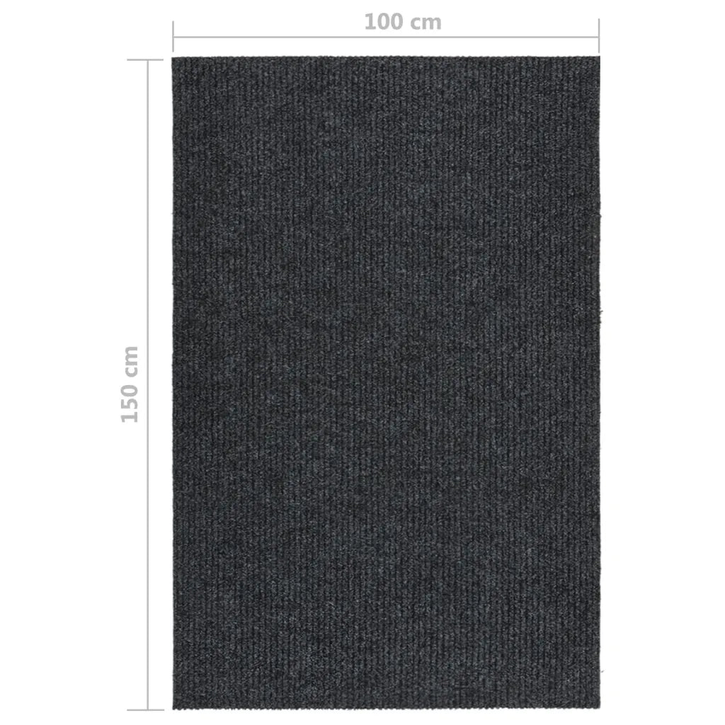 Tappeto del soggiorno | Tappeto Corsia Acchiappa Polvere 100x150 cm Antracite
