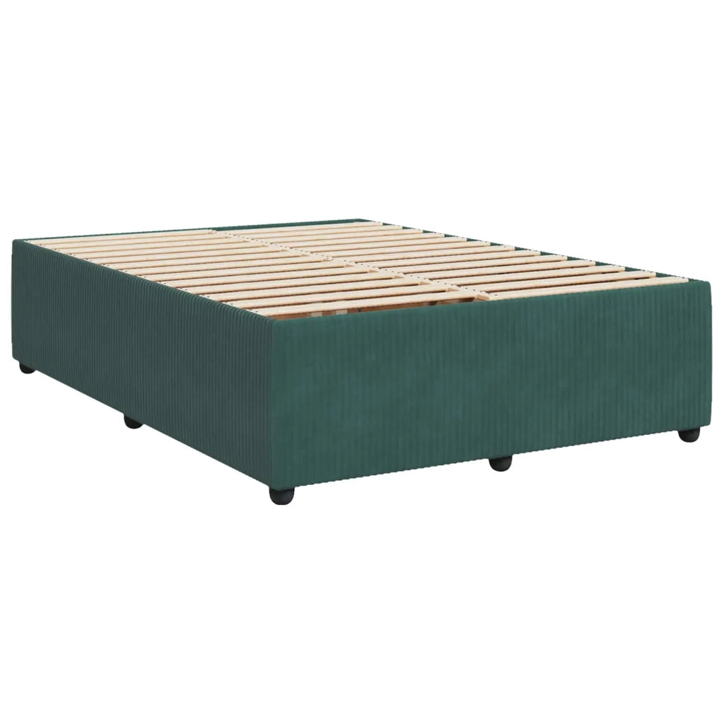 Letto box spring con materasso Verde Scuro 140 x 190 cm Velluto 3451676