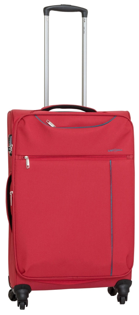Set 2 Valigie Trolley Morbide in Poliestere 4 Ruote TSA Ravizzoni Stella Rosse