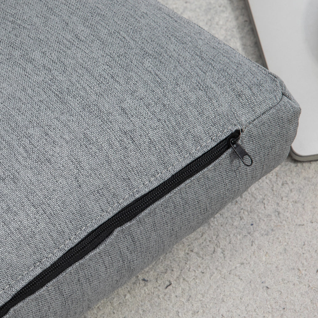 Méridienne pieghevole con schienale reclinabile a 6 posizioni e funzione letto in poliestere grigio 70 × 41 × 56 cm