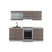 Vicco Cucina componibile Grigio prezioso/bianco 200 cm , PL Marmo