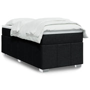 Giroletto a Molle con Materasso Nero 100x200 cm in Tessuto