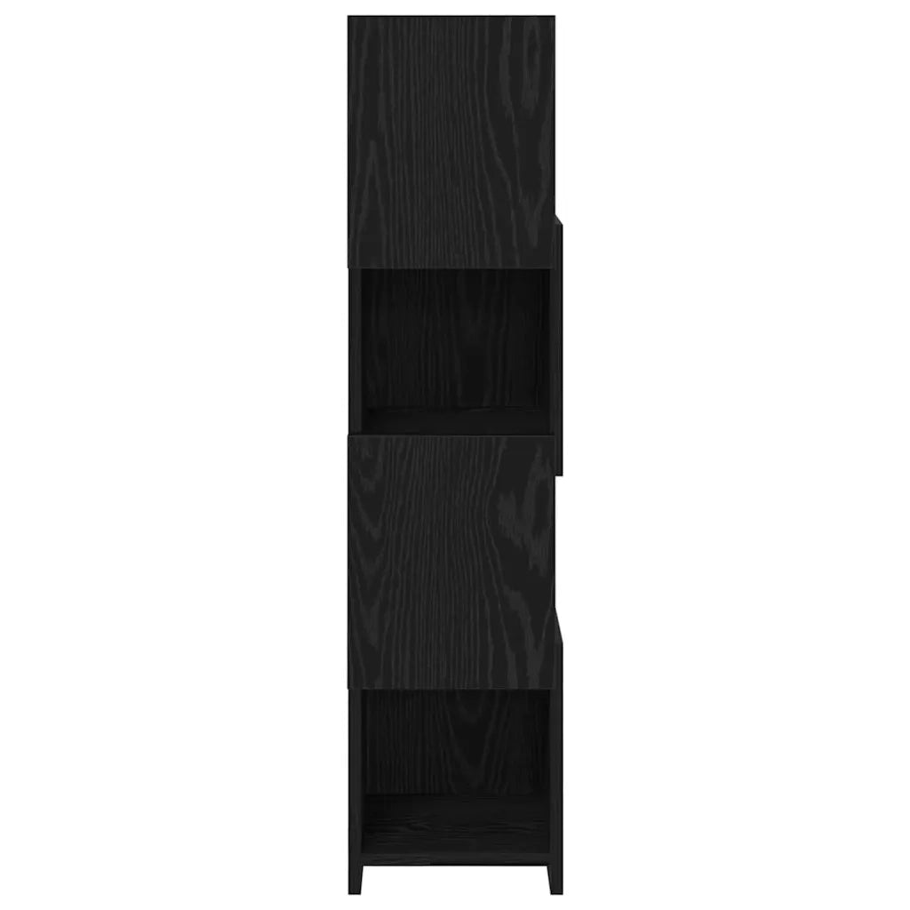 Mobile angolare 25,5x25x102cm Legno ingegnerizzato Rovere Nero 889806
