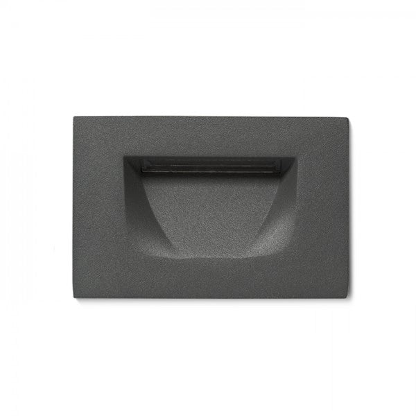 Applique da incasso grigio antracite 230V LED 3W IP54 3000K