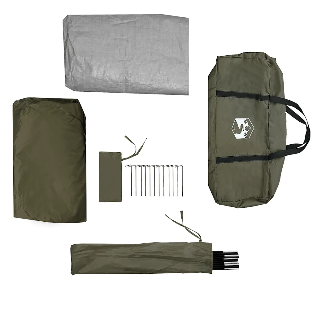 Tenda da Pesca per 5 Persone Verde Oliva Impermeabile 4100658