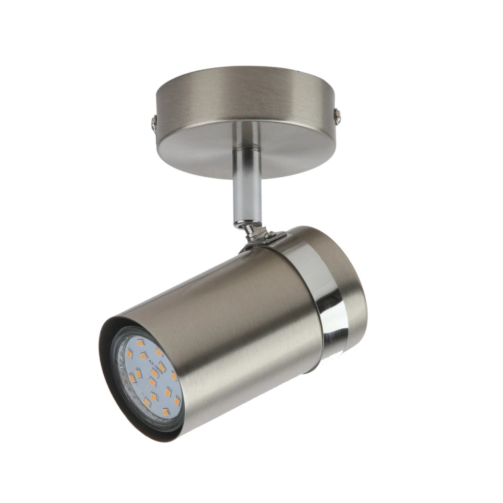 Faretto soffitto moderno nickel satinato orientabile GU10 Italux