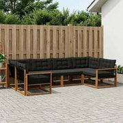 Set di divani da esterno 6 pz Naturale e Nero 3381648