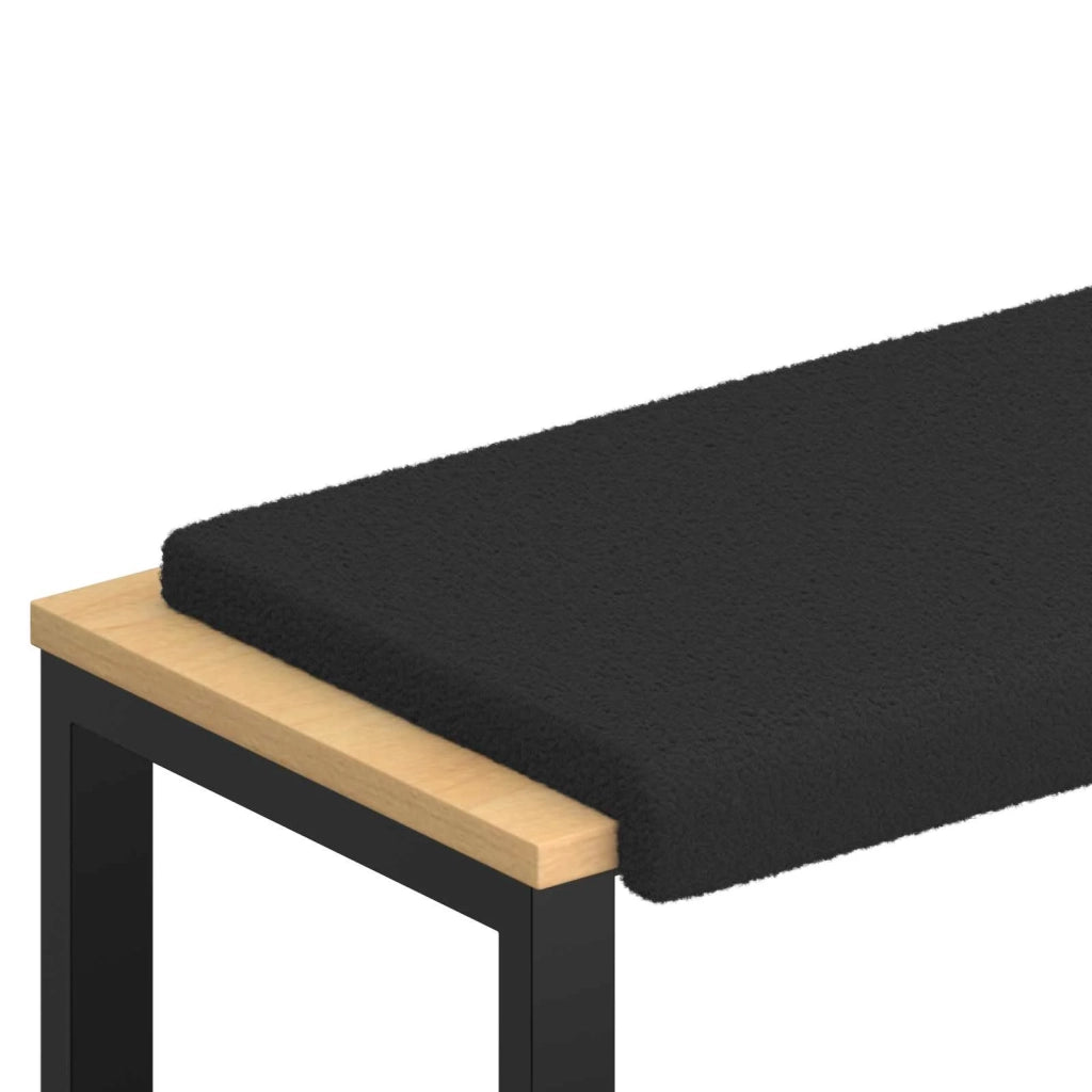Cuscino per panchina Tessuto Sherpa Nero Profondità 35 cm 42043384