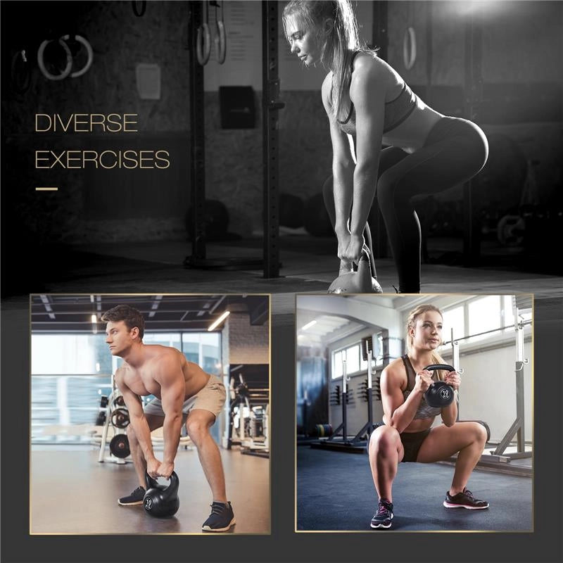 KETTLEBELL 10 KG PER ALLENAMENTO CROSS TRAINING NERO