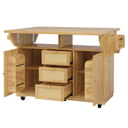 Carrello da cucina estensibile con spazio nascosto; cestini laterali e cassetti in rattan PE per cucina e balcone